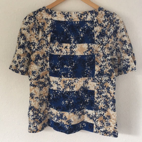 Anthropologie Floral Stripe Blouse - Picture 6 of 7